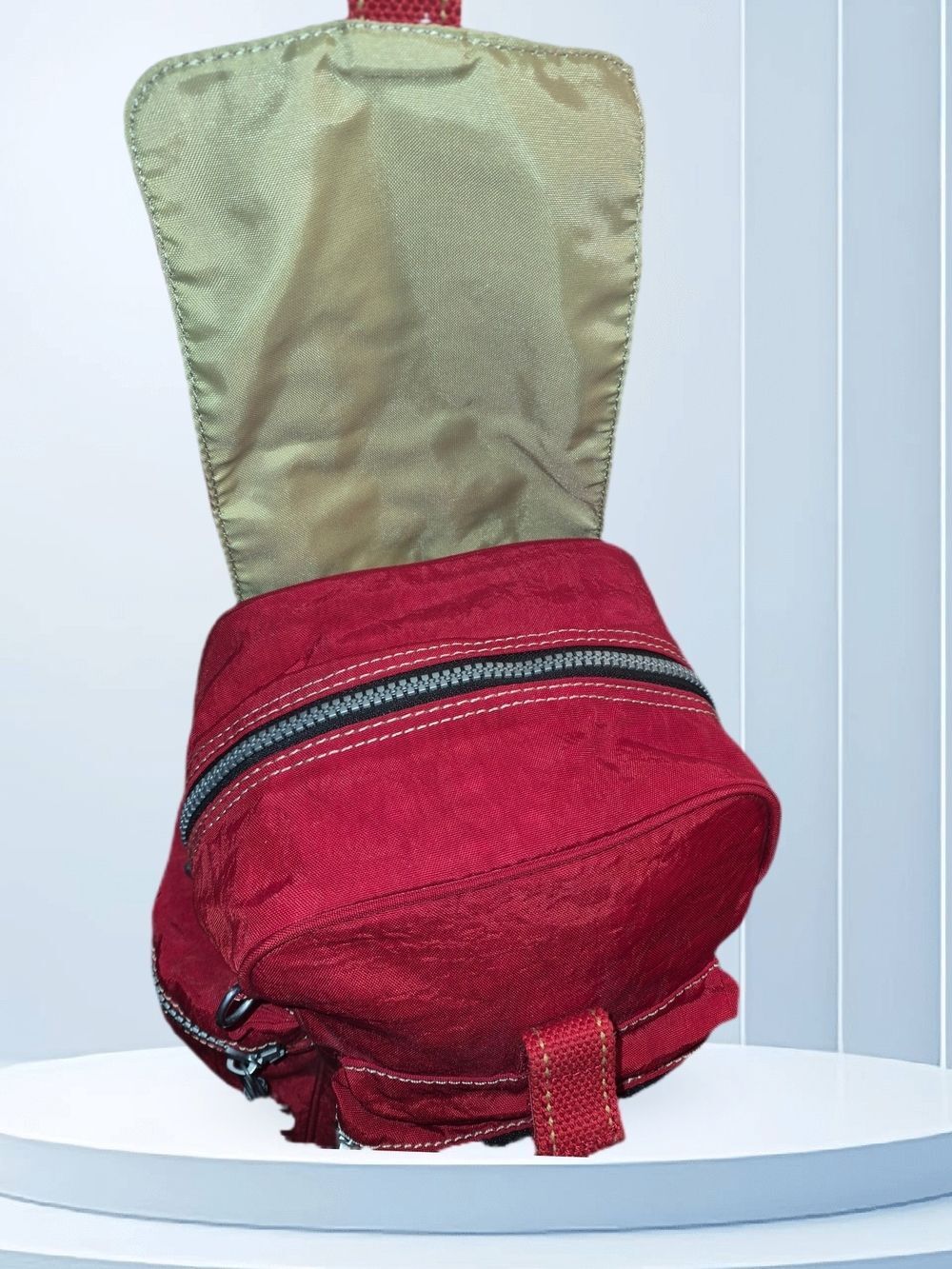 Kipling Red Nylon Backpack - Picture 6 of 7